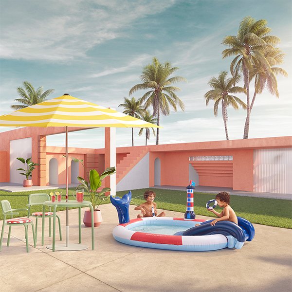 Aire de jeu gonflable aquatique Aventure Marine