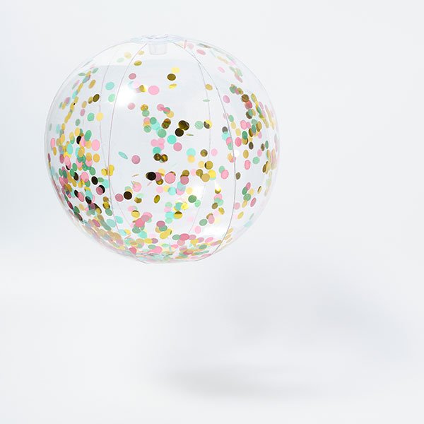 Ballon confetti piscine pastel
