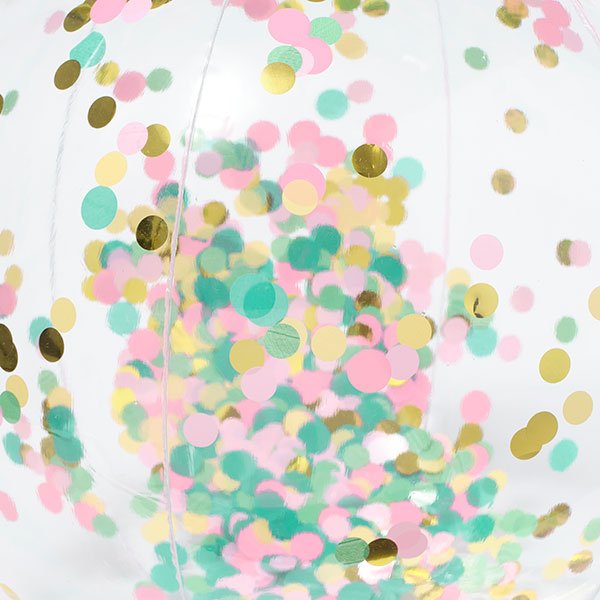 Ballon confetti piscine pastel