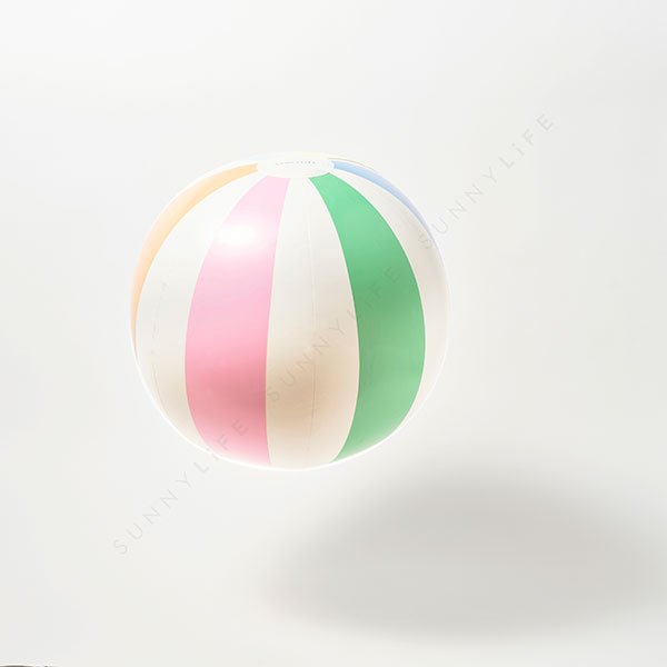 Ballon pour piscine rayé Riviera