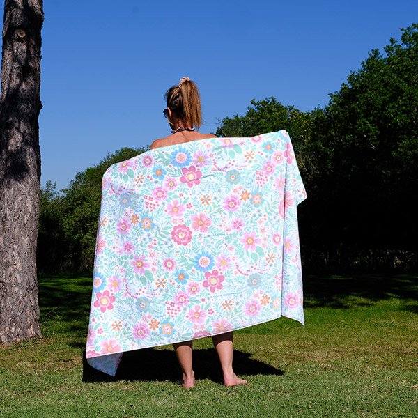 Drap de bain fleuri Floria