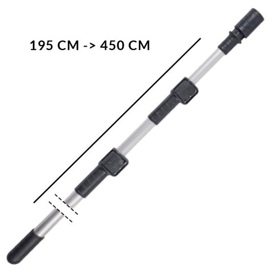Manche télescopique piscine JD Manche télescopique Pro 195/450 CM