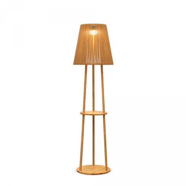 Lampadaire bois solaire Lamp Solar Mobil