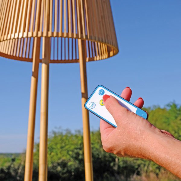Lampadaire bois solaire Lamp Solar Mobil