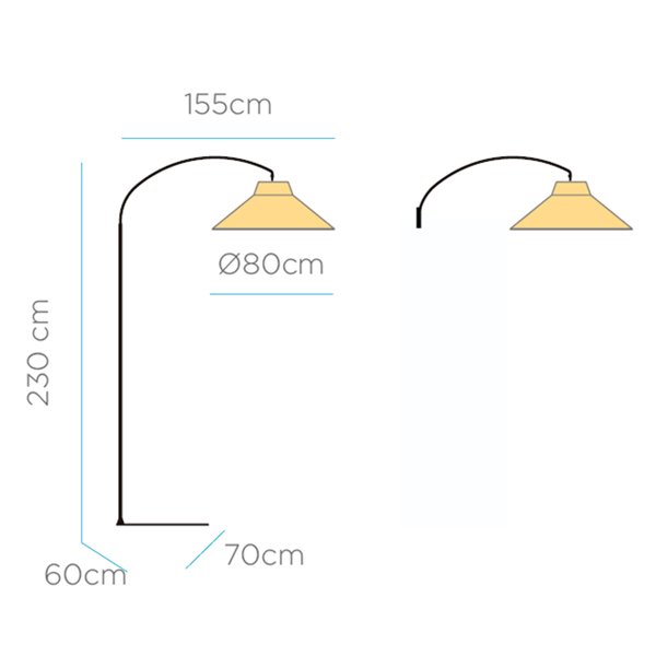 Lampadaire sans fil extérieur Bohème lampadaire-applique
