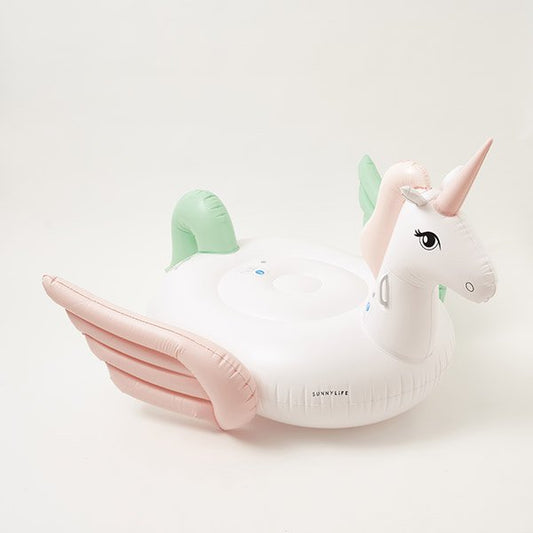 Licorne gonflable piscine White Pearl