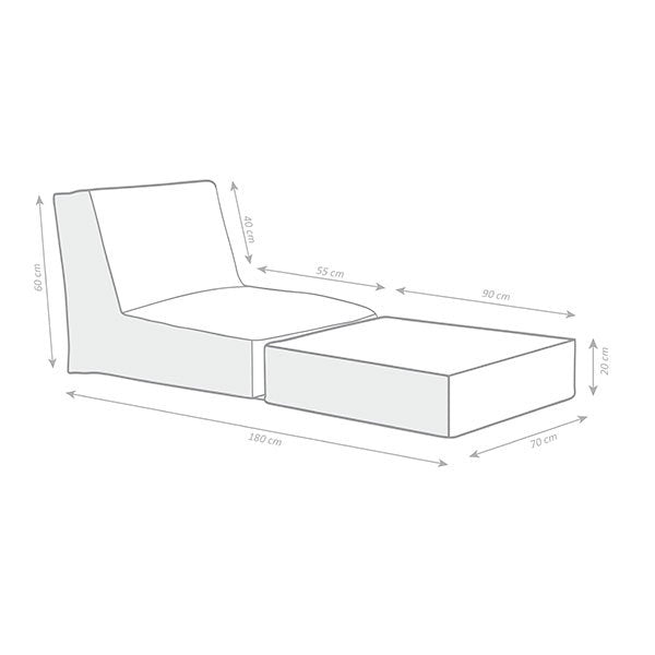 Matelas fauteuil de jardin Hello