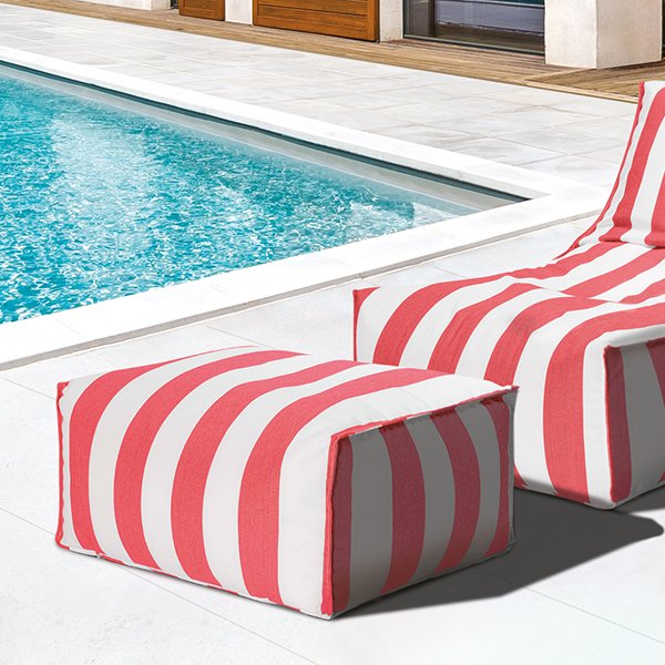 Pouf repose-pied extérieur Hello