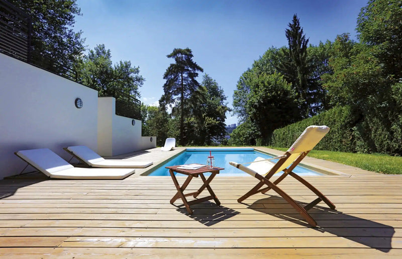 Plis sur le liner de piscine