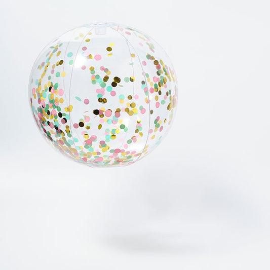 Ballon confetti piscine pastel