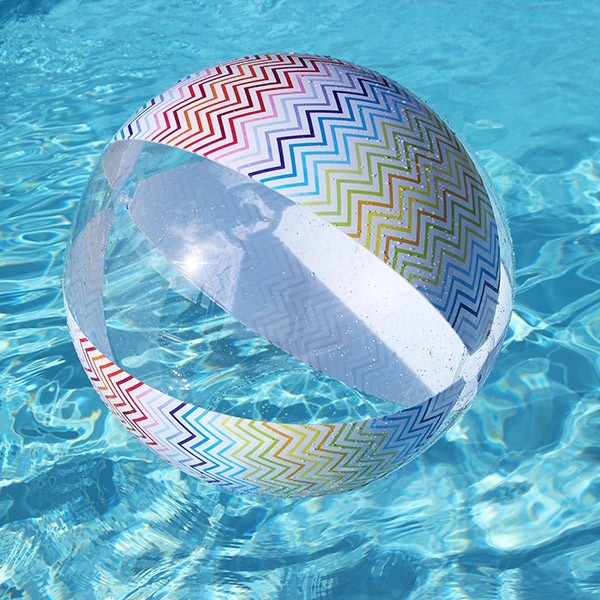 QIMMU Ballon De Plage Gonflable Géant Rayé Et à Pois – Lot De 2, Parfait Pour Piscine, Plage Et Fêtes D'Été !