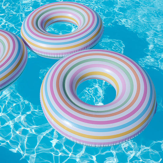 Bouée piscine rayée Riviera