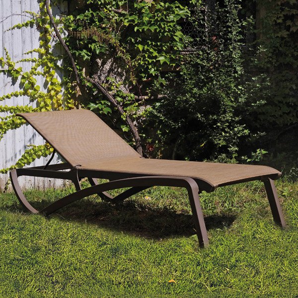 Chaise longue de jardin Alizé Bronze