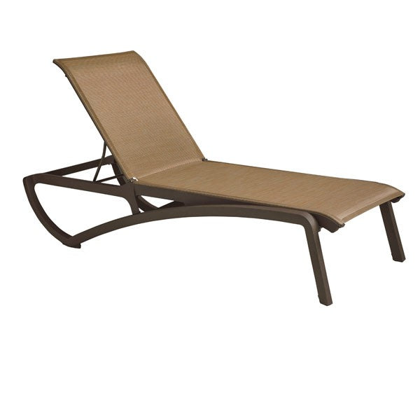 Chaise longue de jardin Alizé Bronze