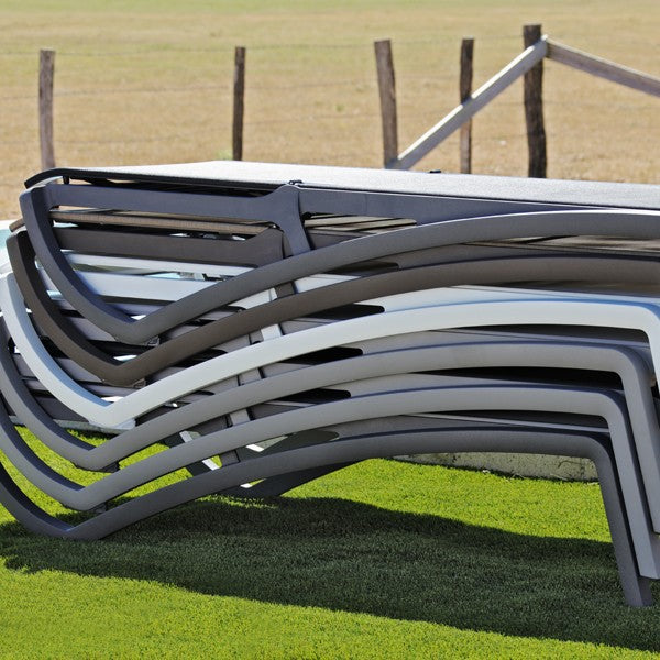 Chaise longue piscine Alizé Grise