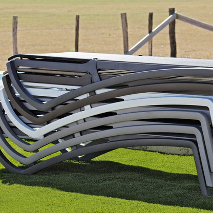 Chaise longue piscine Alizé Grise