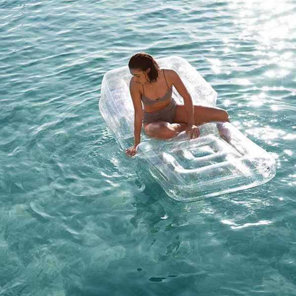 Fauteuil gonflable pour piscine et repose-pied Lounge