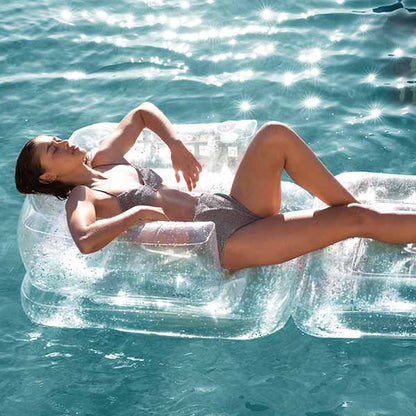Fauteuil gonflable pour piscine et repose-pied Lounge