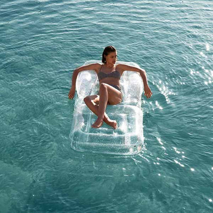 Fauteuil gonflable pour piscine et repose-pied Lounge