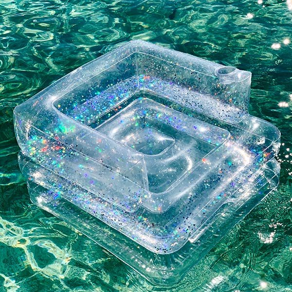 Fauteuil gonflable pour piscine et repose-pied Lounge