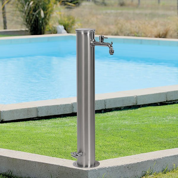 Fontaine de jardin inox Fontana Tubo Inox