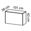 L101 x H62 x P38 cm