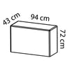 L94 x H72 x P43 cm