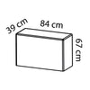 L84 x H67 x P39 cm