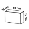 L81 x H55 x P30 cm