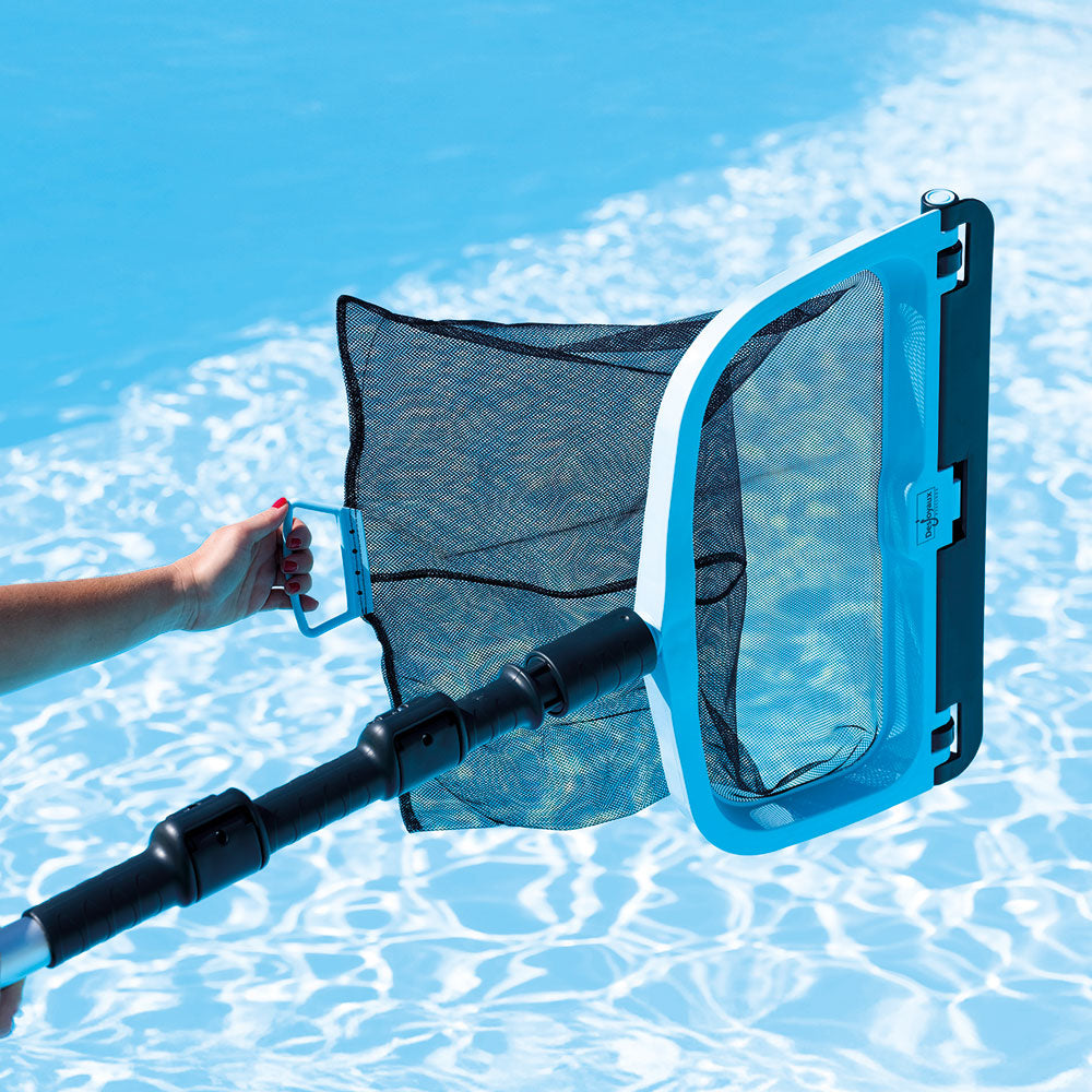 Epuisette piscine avec raclette JD Epuisette de fond expert