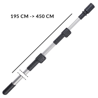 Manche télescopique piscine JD Manche télescopique Pro 195/450 CM