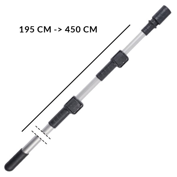 Manche télescopique piscine JD Manche télescopique Pro 195/450 CM