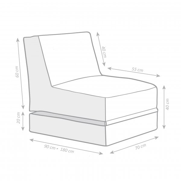 Matelas fauteuil de jardin Hello