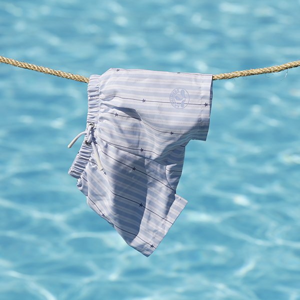Short de bain bébé Shorty anti-fuite Rayures