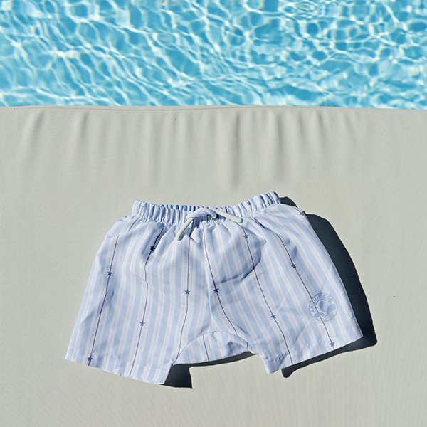 Short de bain bébé Shorty anti-fuite Rayures