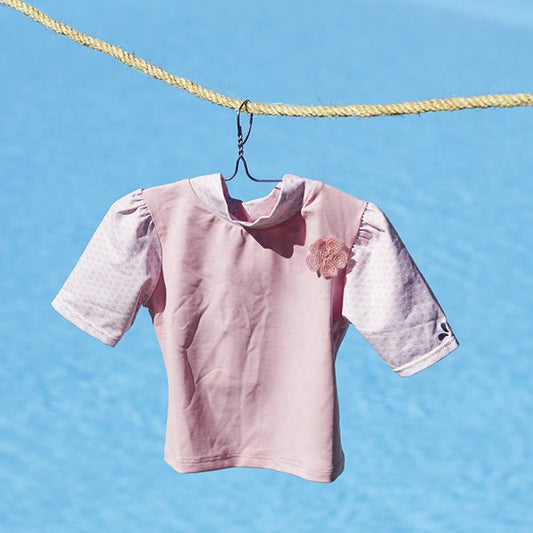 Tee shirt anti-UV fille Rose