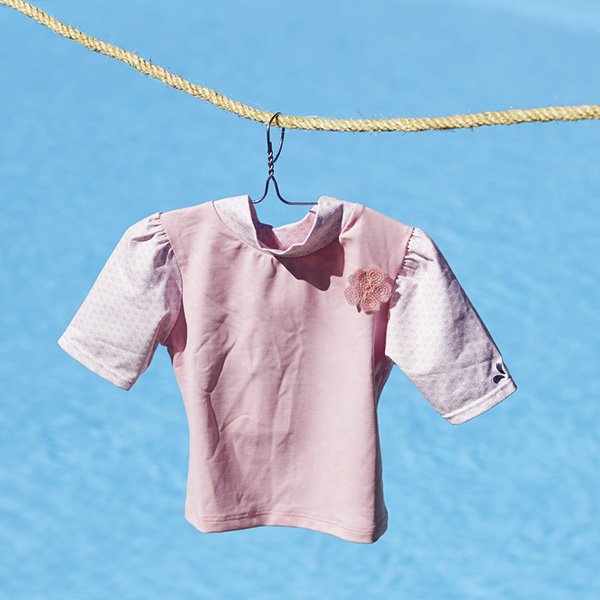 Tee shirt anti-UV fille Rose