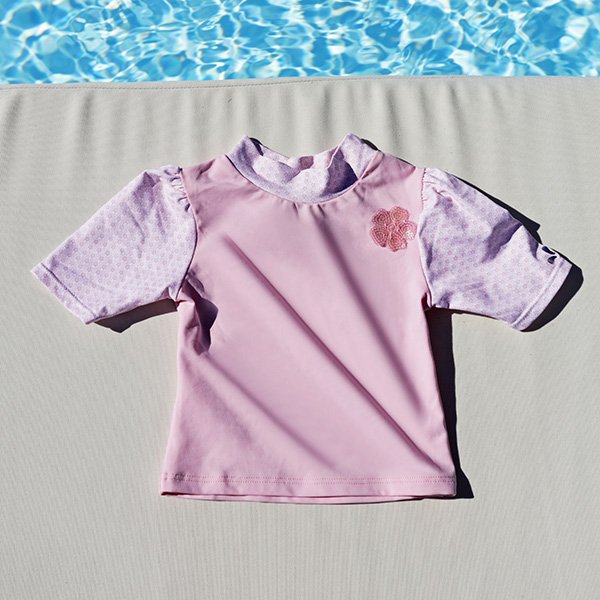 Tee shirt anti-UV fille Rose