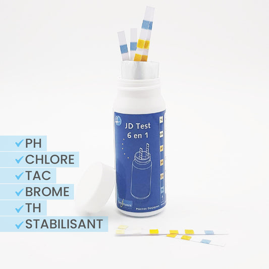 JD Test 6 in 1 swimming pool strip tester